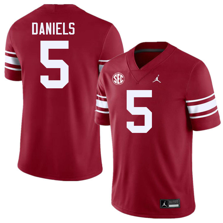 Oklahoma Sooners #5 Kendal Daniels College Football Jersey Stitched-Throwback